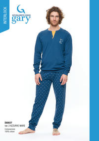 PIGIAMA UOMO M/L S60037 Tellini S.r.l. Ingrosso Abbigliamento
